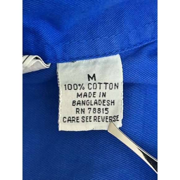 Sudden Impact Button Up Collared Cotton Long Sleeve Women's Size Medium Vtg 80's - Picture 6 of 7